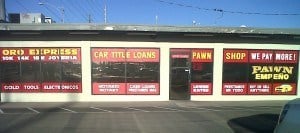 Front View of Oro Express Mesa, the Best Pawn Shop in Mesa!
